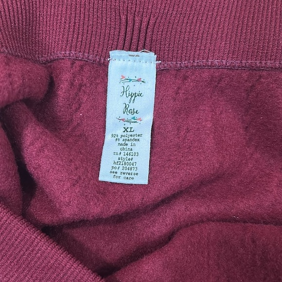 Hippie Rose Fleece Leggings. X-Large. NWT - Picture 3 of 5